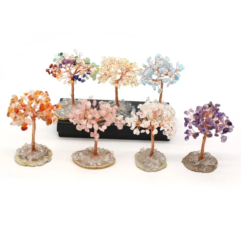 Дерево Жизни из Аметиста и Розового Кварца