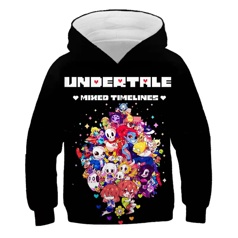 Детская толстовка с 3D-принтом Undertale топы для игр детский мультяшный пуловер