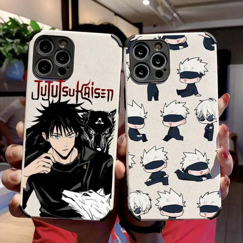 

Jujutsu Kaisen Phone Case Lambskin Leather For iphone 12 11 8 7 6 XR X XS PLUS MINI PLUS PRO MAX Shockproof