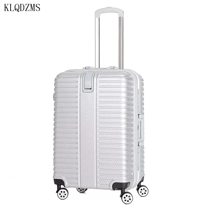 

KLQDZMS 20"22"24"26"inch fashion PC Rolling Luggage Spinner Women Cabin Suitcase Wheels Men business Trolley case on wheel