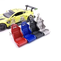 hot zinc alloy metal car parts tuning racing chair seat keychain key chain ring car mini seat key chain jdm racing keyring