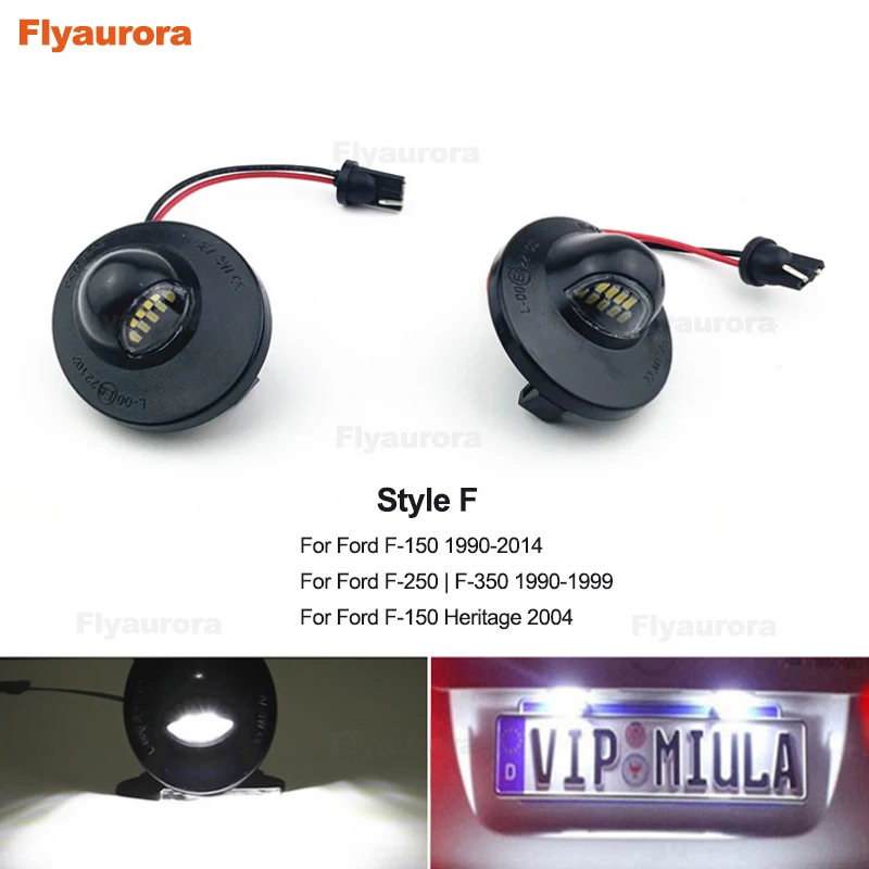 2Pcs LED Number License Plate Light Lamps For Ford F150 F250 F350 Focus Fiesta JA8 Mondeo Kuga Galaxy 2010 Fusion Mercury Edge | Автомобили