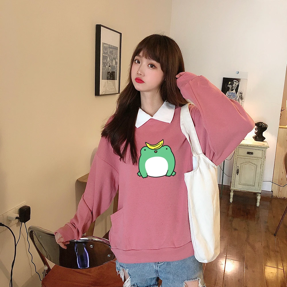 Лоскутное пальто толстовка контрастных цветов хлопковый свитшот женские