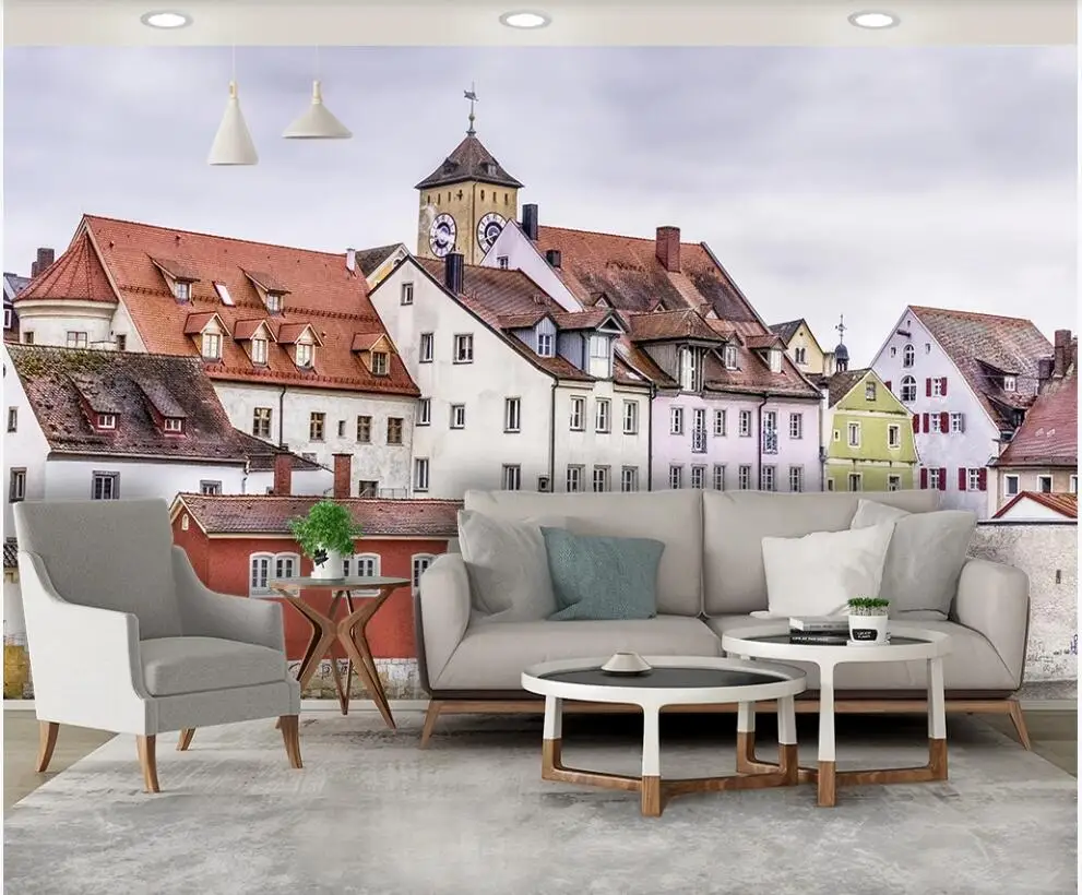 

Пользовательские фото 3d обои в европейском стиле архитектурный пейзаж фон для гостиной домашний декор обои для стен 3 d