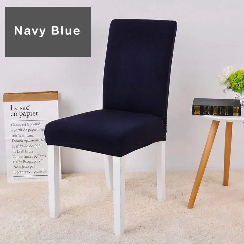 Однотонные чехлы на стулья серого цвета эластичный чехол из спандекса для