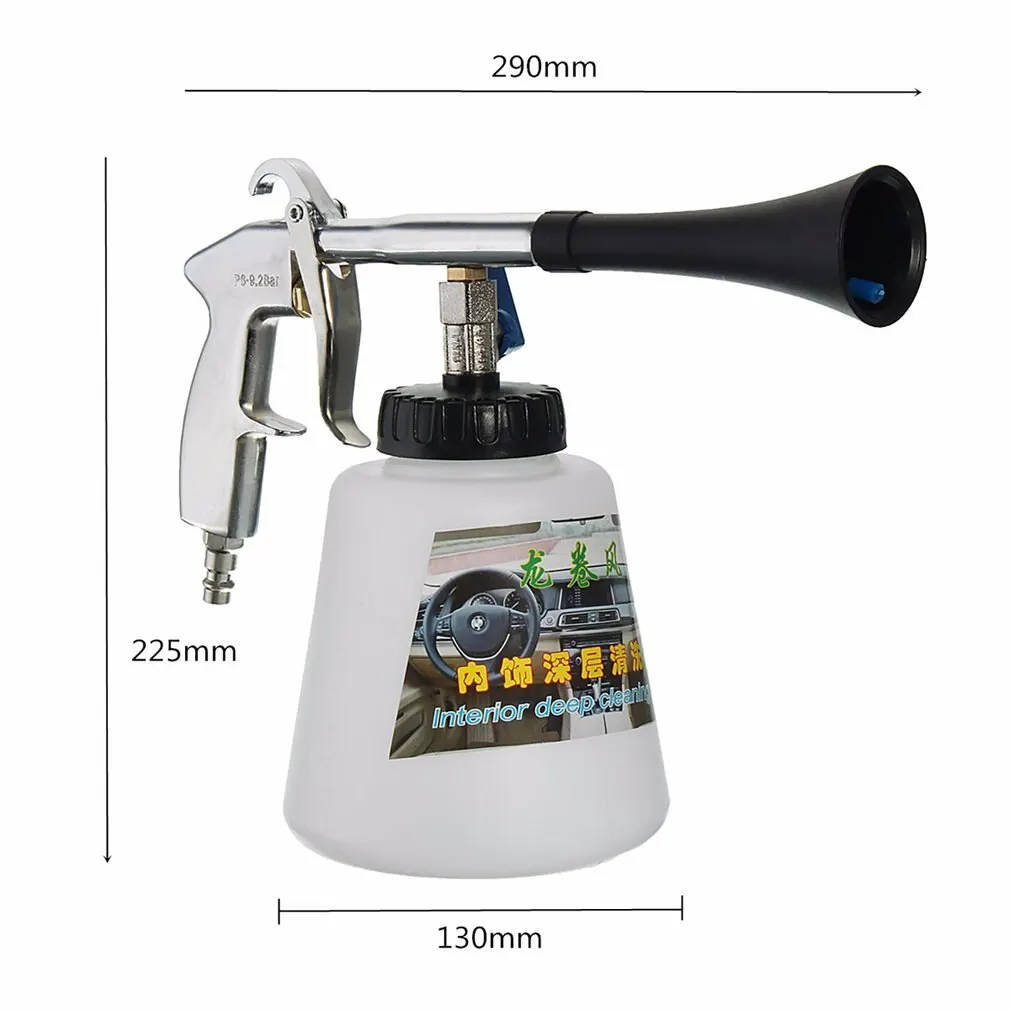 

New High Pressure Air Pulse Car Cleaning Gun with Brush Multifunctional Surface Interior Exterior Cleaning Kit