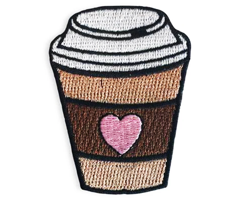 Вышивальные патчи под заказ с вашим рисунком Размеры милый маленький 6 см кофе