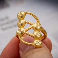wando fashion dubai hollow out jewelry gold color ring classic flower shape rings for women wedding jewelry rings for bride
