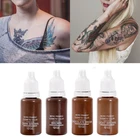 Чернила для перманентного макияжа, 4 цвета, 15 мл, набор пигментов