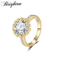 brighton 2021 trendy elegant cubic zircon rings for women party fashion crystal female engagement jewelry gift high quality