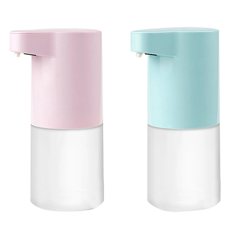 

2 Pcs Automatic Foaming Soap Dispenser Induction Hand Washing Machine For Kitchen Bathroom Kids Intelligent,Pink & Blue
