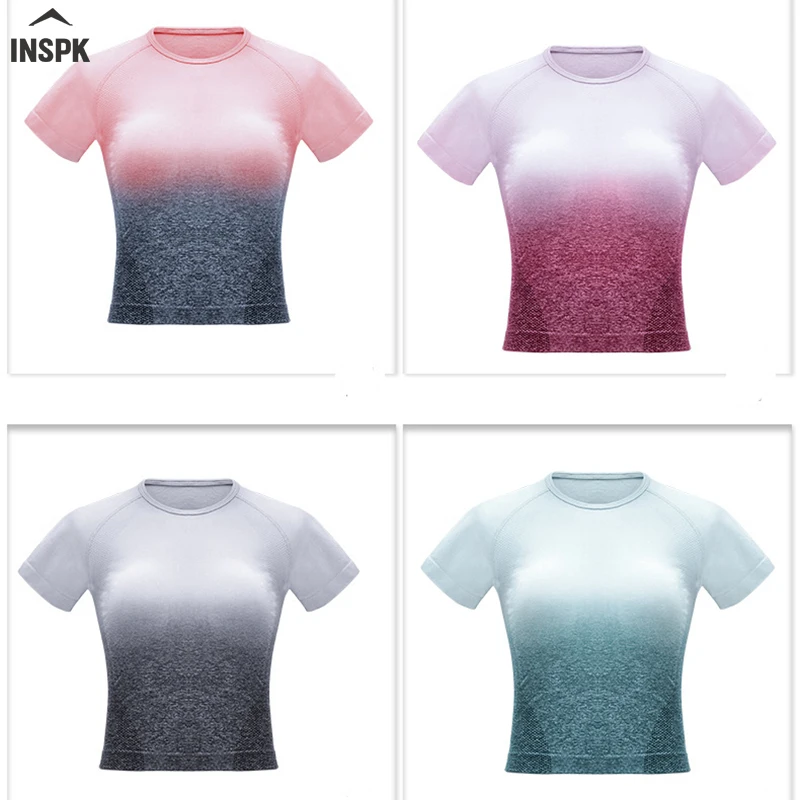 Женский топ для йоги фитнеса тренировок полиэстер быстросохнущий спортивный с