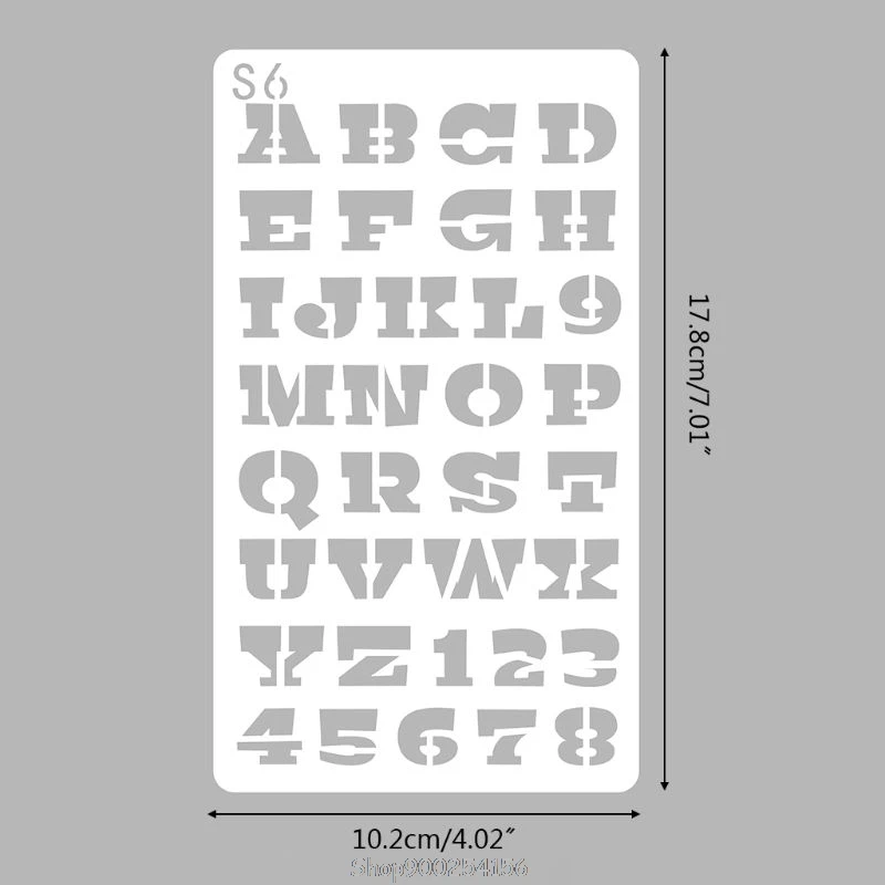 

24 Sheets English Letters Drawing Template Stencil Painting Embossing Scrapbooking DIY Album D04 20 Dropship