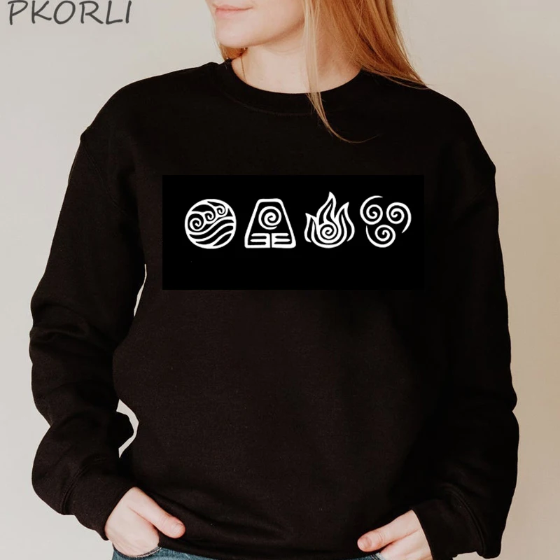 

Avatar Elements Crewneck Sweathirt Women Oversized Hoodies Avatar The Last Airbender Harajuku Hoodie Anime Kawaii Clothes