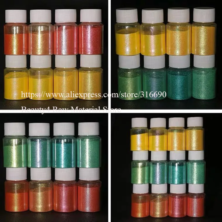 Косметика желтый зеленый розовый цвет сдвиг Хамелеон пигмент Русалка порошок