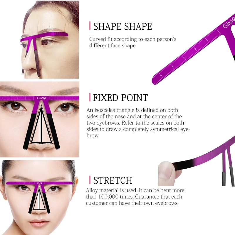 Микроблейдинг трафарет для татуировки бровей линейка формирователь шаблон