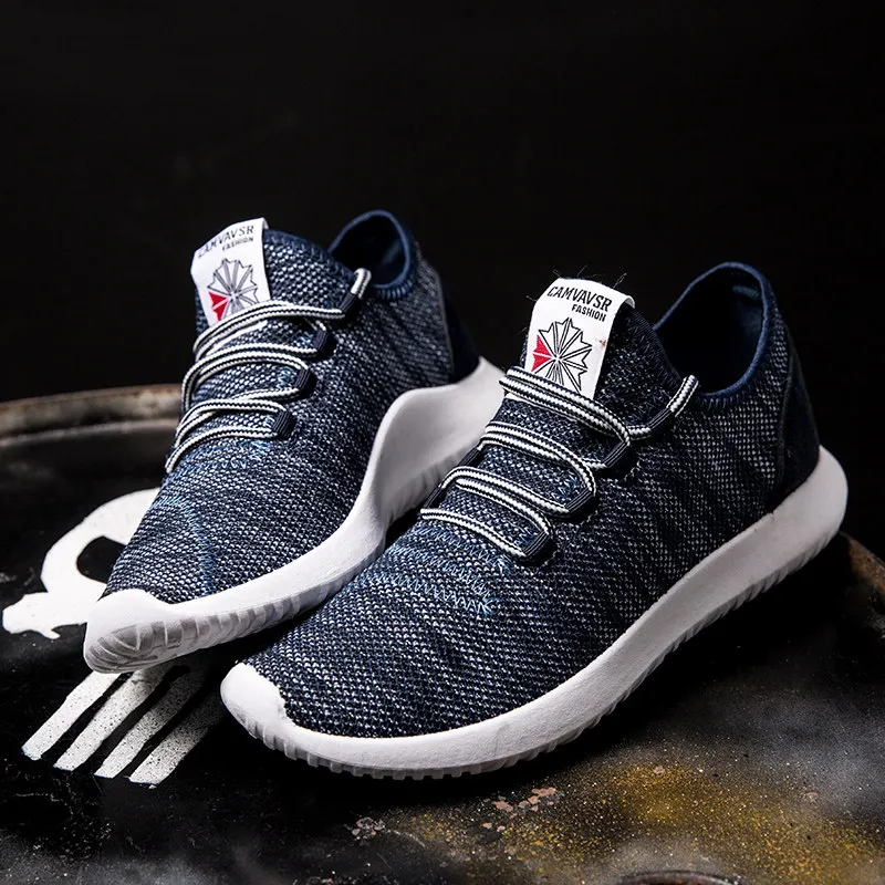

2021 New Men's Sneakers Summer Super Breathable Men Running Shoes Fabric Light No-slip Comfortable Outdoor Walking Footwear