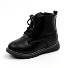 2019 новые детские ботинки для маленьких мальчиков Водонепроницаемый модные Детские ботинки; Сезон осень-зима; Одежда для маленьких мальчиков и От 1 до 6 лет черного цвета