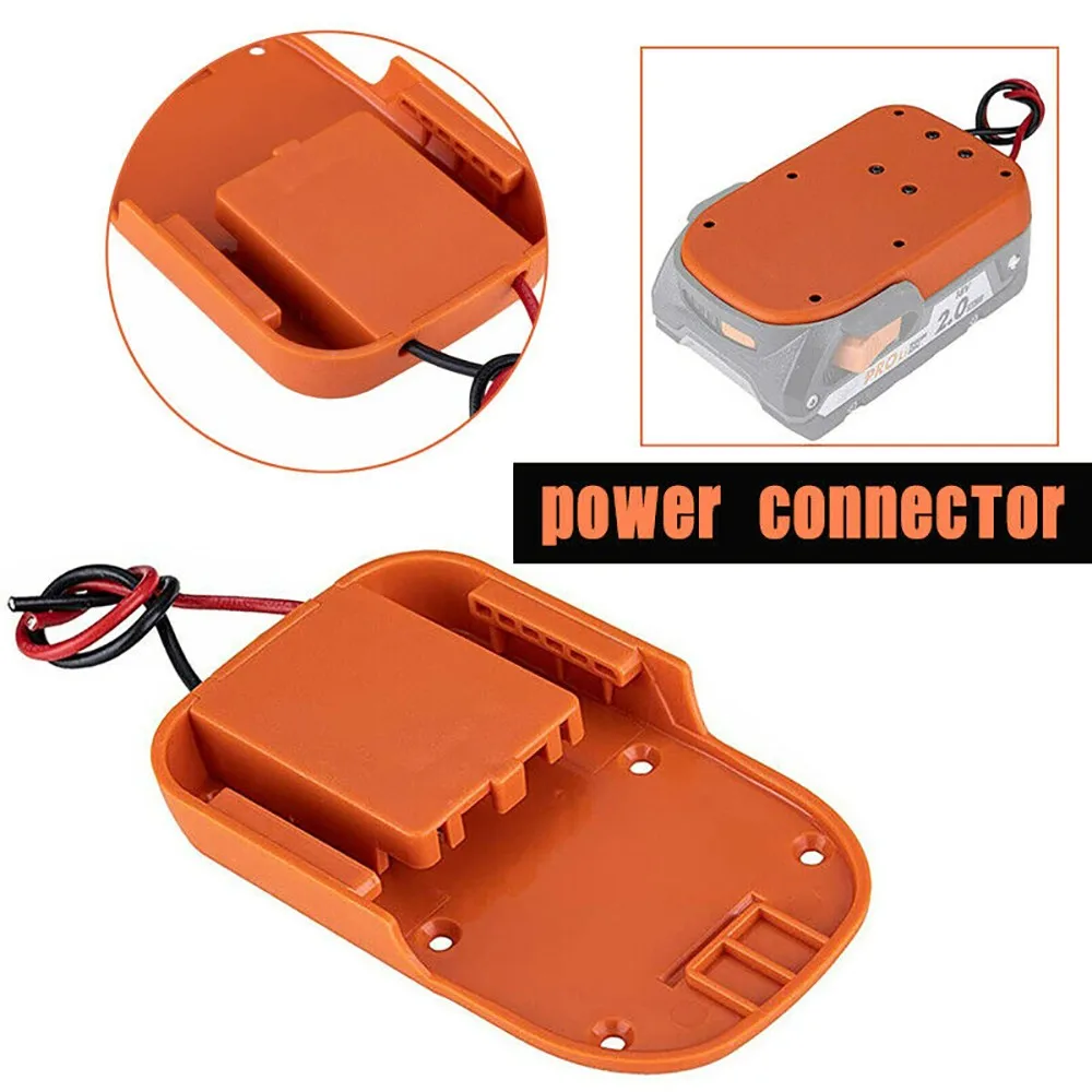 

12AWG Battery Adapter Power Charger Dock For RIDGID 18V AEG 18V Power Connectors With Fixing Hole Charging Converter