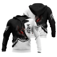 animal wolf tattoo red 3d printed hoodies harajuku fashion hooded sweatshirt unisex casual pullover hombre ly001