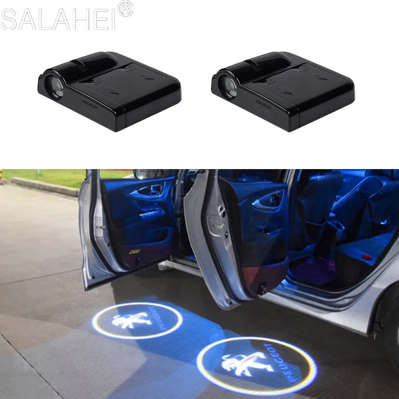 

Car Door Welcome Light LED Mood Projector Auto Logo For Peugeot 404 605 106 205 608 405 504 607 J9 107 206 304 309 406 505 806