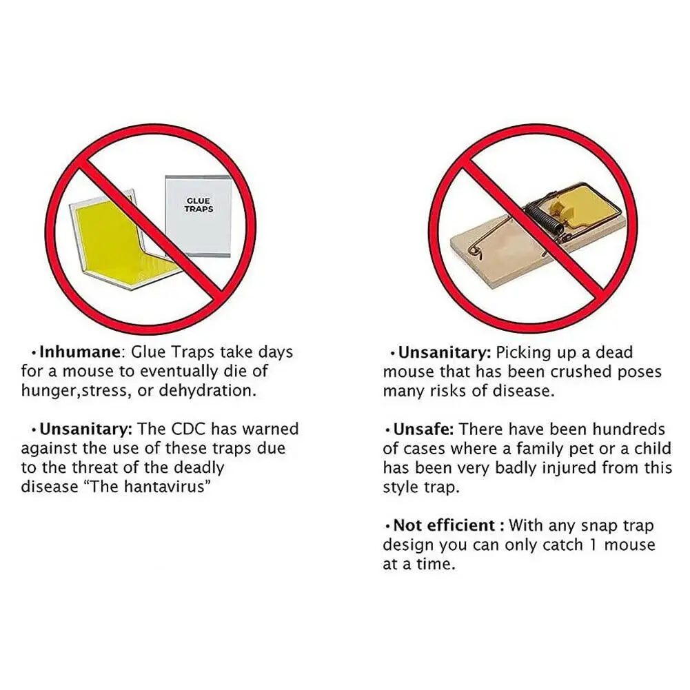 

Reusable Plastic Smart Mouse Trap Bucket Lid Mouse Rat Mouse Trap Humane Or Lethal Trap Door Style Multi Catch