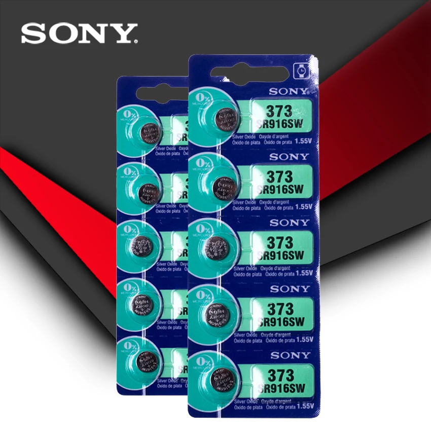 Батарейка для часов Sony 100% оригинальная 373 SR916SW 916 SR916 2 шт. батарейка сделано в