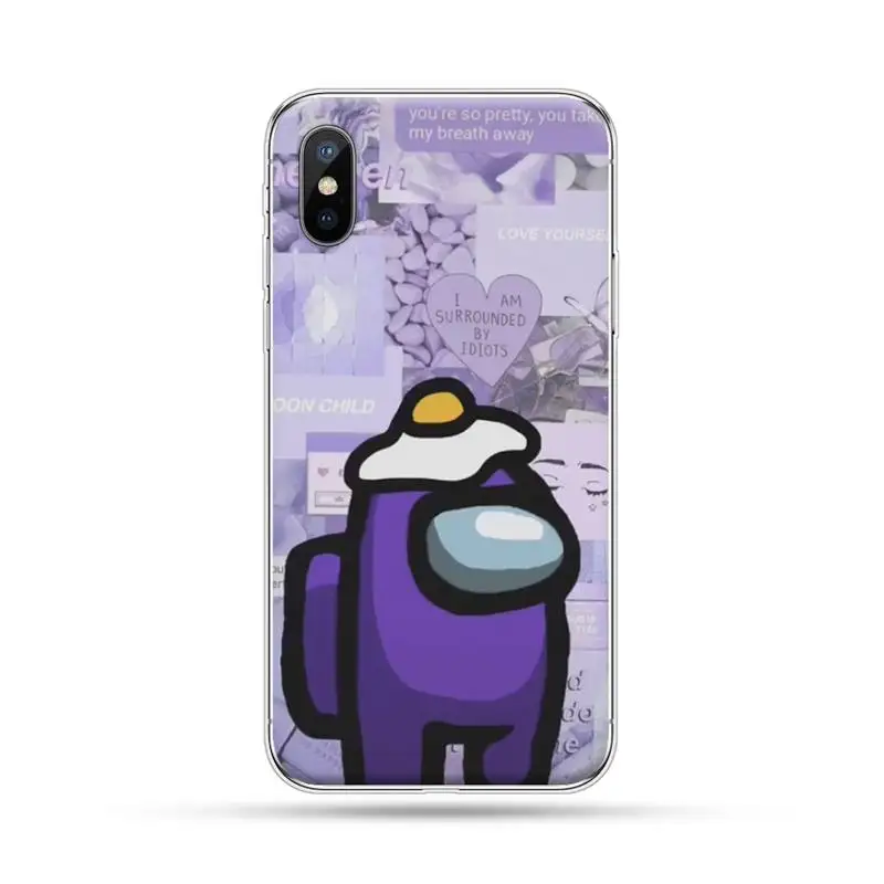 

Among us game design poster pattern coque Phone Case For iphone 12 mini 5 5s 5c se 6 6s 7 8 plus x xs xr 11 pro max