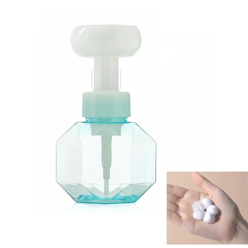 

300ML Flower Soap Dispenser Soap Bottle Foaming Lotions Refillable Bottle Flower Pump Head Soap Shampoo Cosmetic Empty Bottle