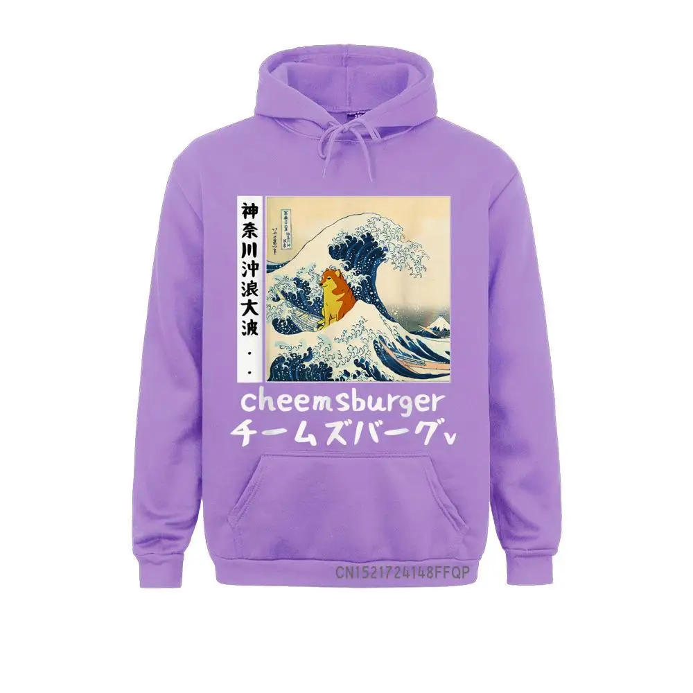 THE GREAT WAVE KAWAI CHEEMS DOGE пуловер в японском стиле властные мужские толстовки с длинным