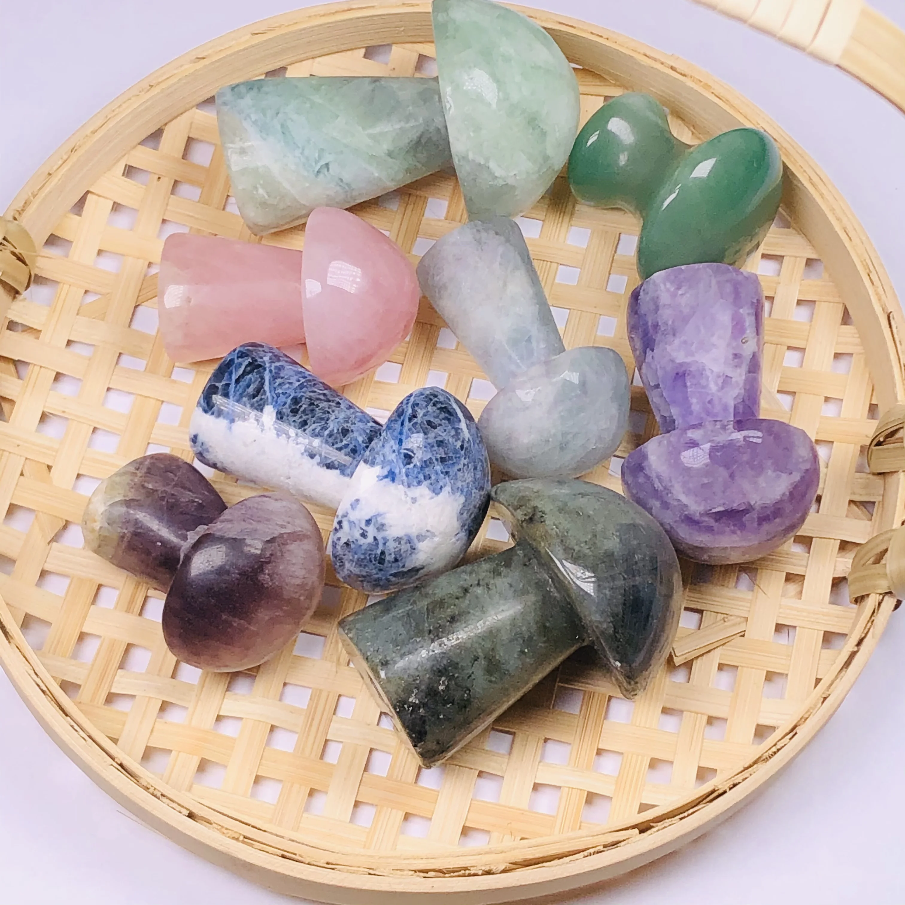 1 шт. натуральный Магнитный гриб милый полированный красочный кварц минеральное