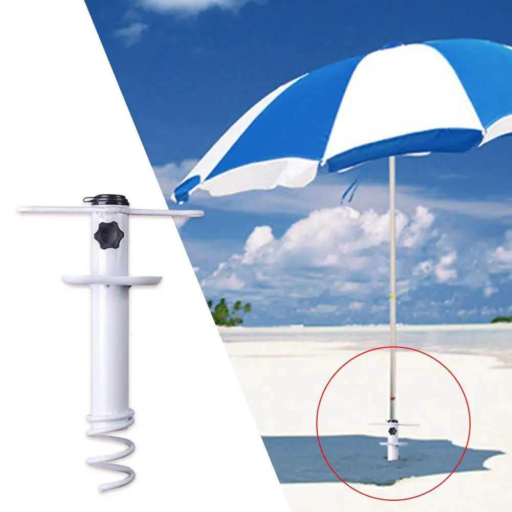 

Beach Umbrella Sand Anchor Stand Holder 3-Tier Screw Hook Nail Four Legs Hooks Garden Umbrella Plastic Four Prongs Hanger
