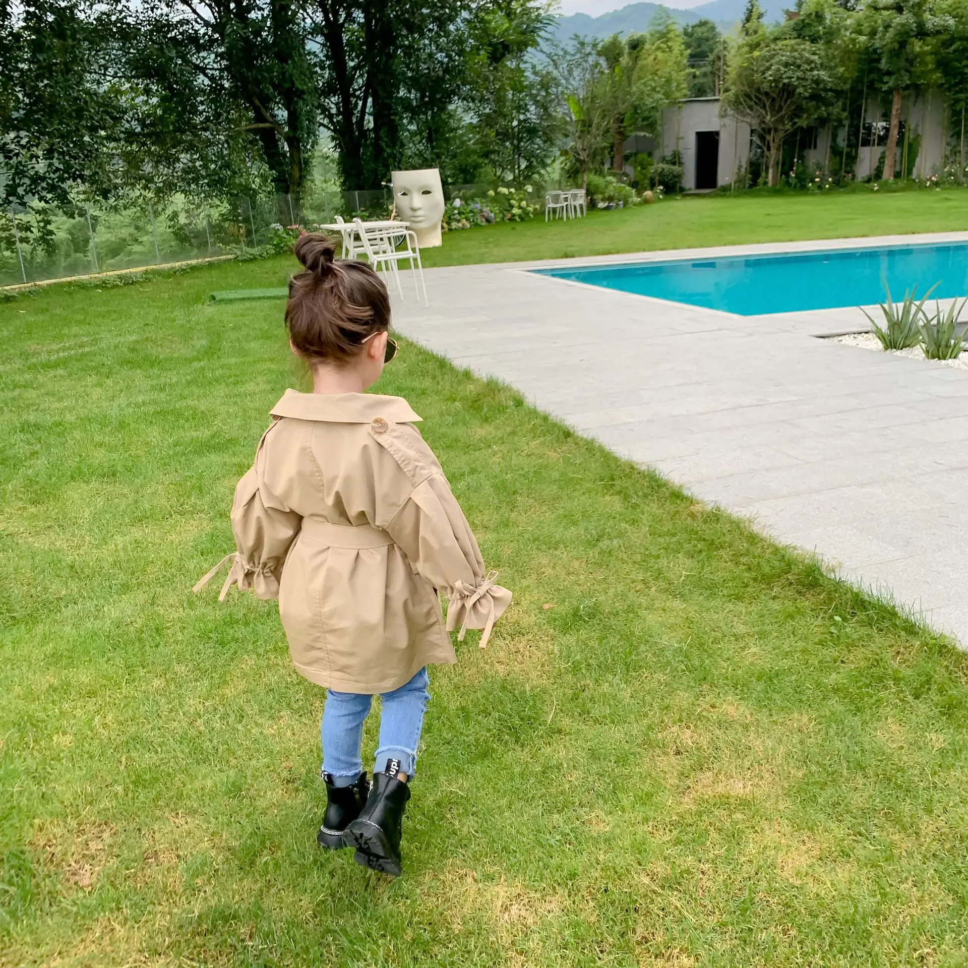 Baby Jacket Casual Button 2020 Autumn Toddler Clothes Kids Waistband Coat For Girls Boys Children's Outerwear | Детская одежда и