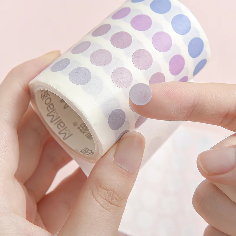 

Washi Tape Adhesive Label Japanese Stationery Colored Dots Masking Tape Decorative Scrapbooking 60Mmx3M/roll