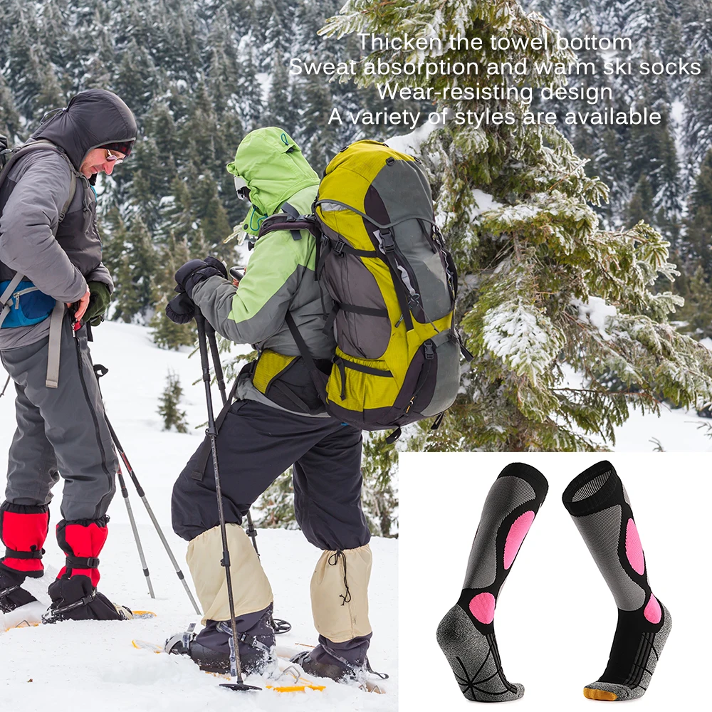 

Camping Snowboard Soft Socks Warm Sports Socks Winter Worm Thermal Ski Socks Sports Cycling Climbing Hiking For Outdoor -40