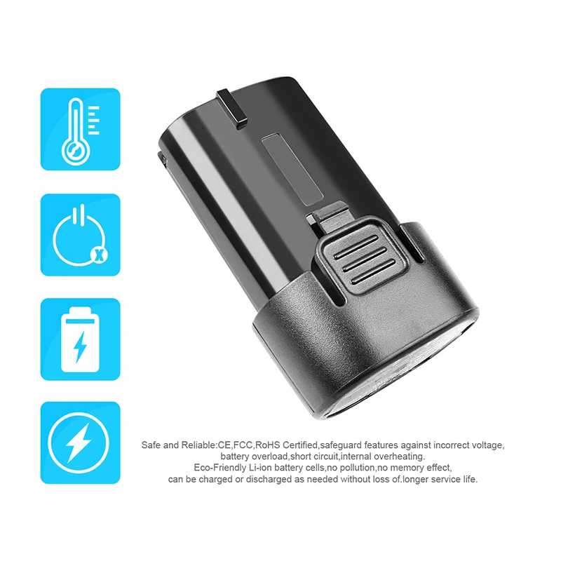 Аккумуляторная батарея Powtree 2500mAh 7 2 V Li Ion BL7010: Makita 194355 4 194356 TD020DS GN900