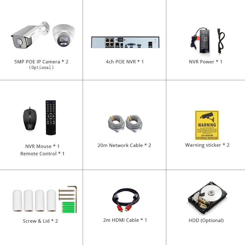 Система видеонаблюдения XMeye 2 канала камера безопасности с распознаванием лица 5