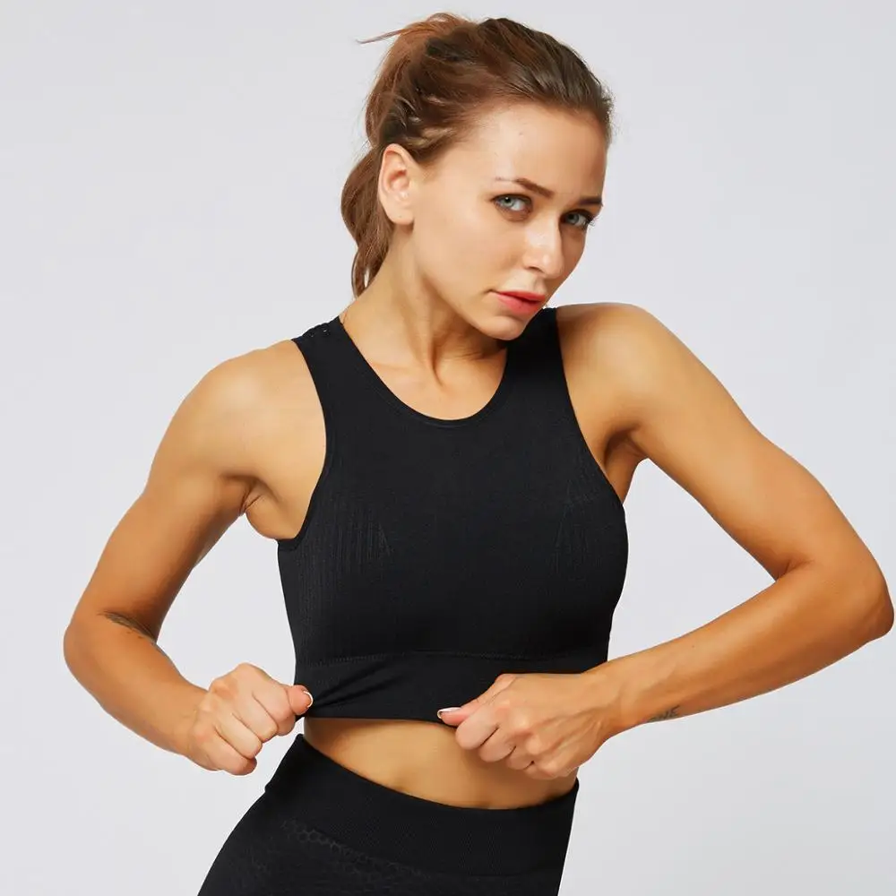 Ажурный бесшовный спортивный бюстгальтер женские спортивные бюстгальтеры для