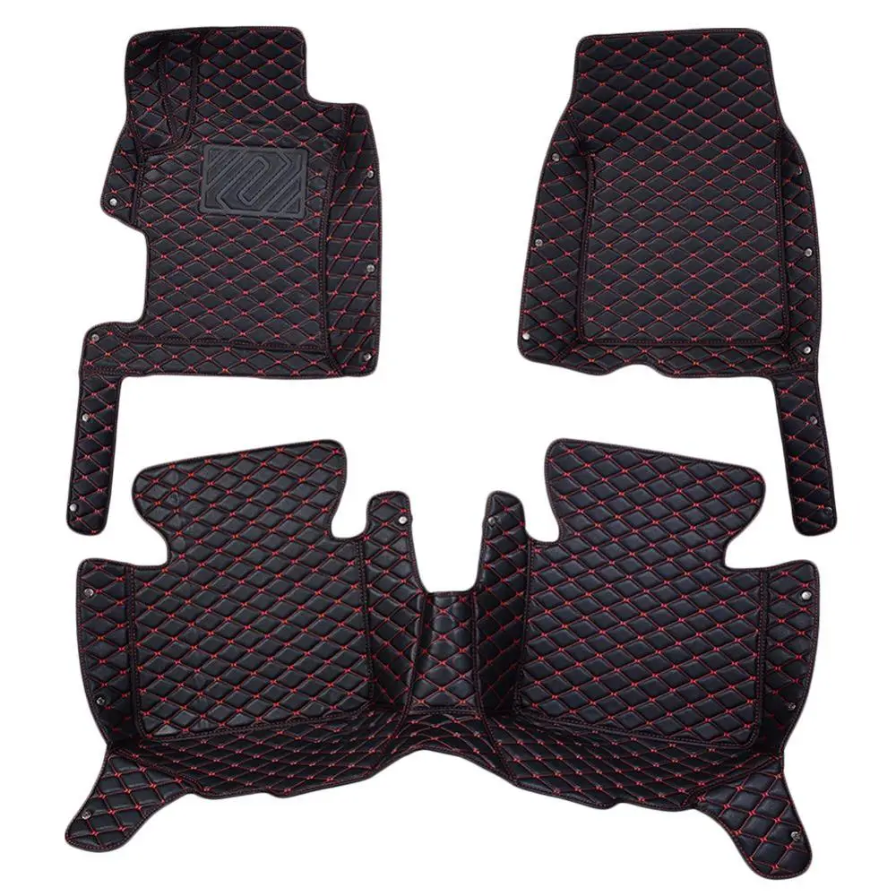 

1 Set Car Floor Mats Front Rear Driver Passenger Seat Ridged Floor Mat Automobile Interior Protection Mat For Type Year 2008-201