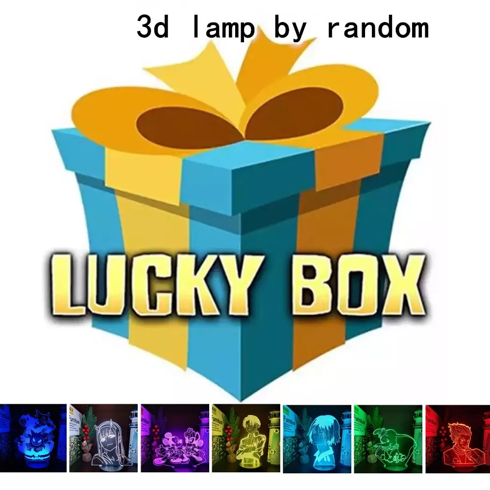 Набор светодиодных ламп 3D Lucky Box для аниме-фильмов домашнее визуальное освещение