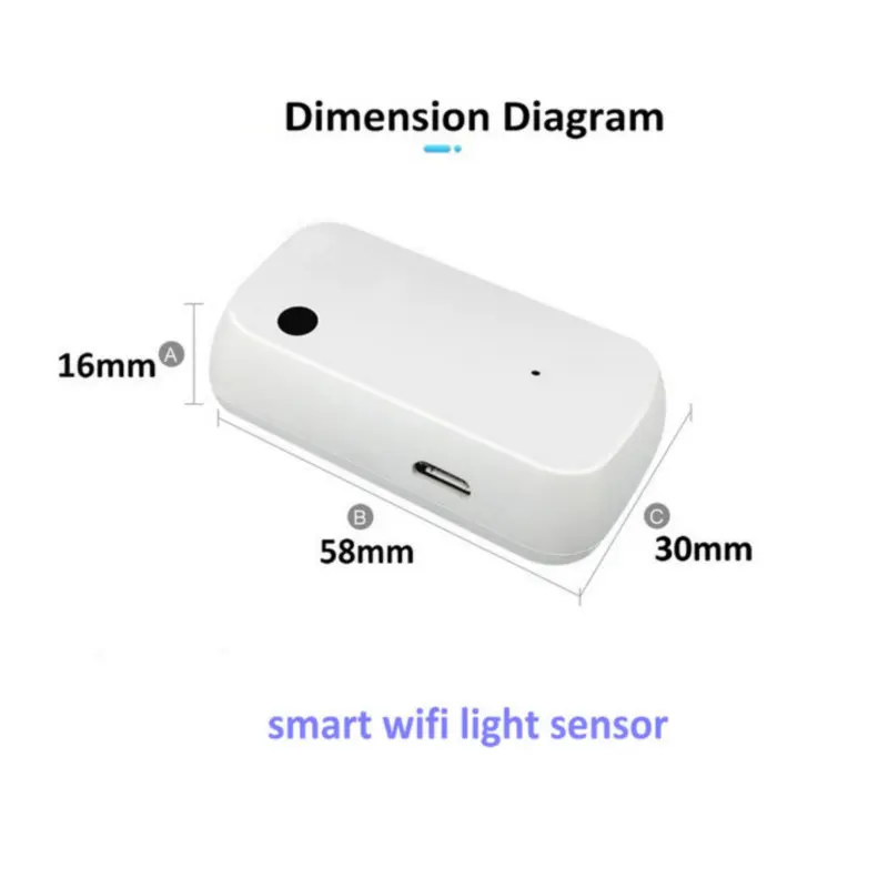 

Tuya Smart Home WIFI Illuminance Brightness Light Sensor, Automation Sense Linkage Control, Work With Alexa/Google Home