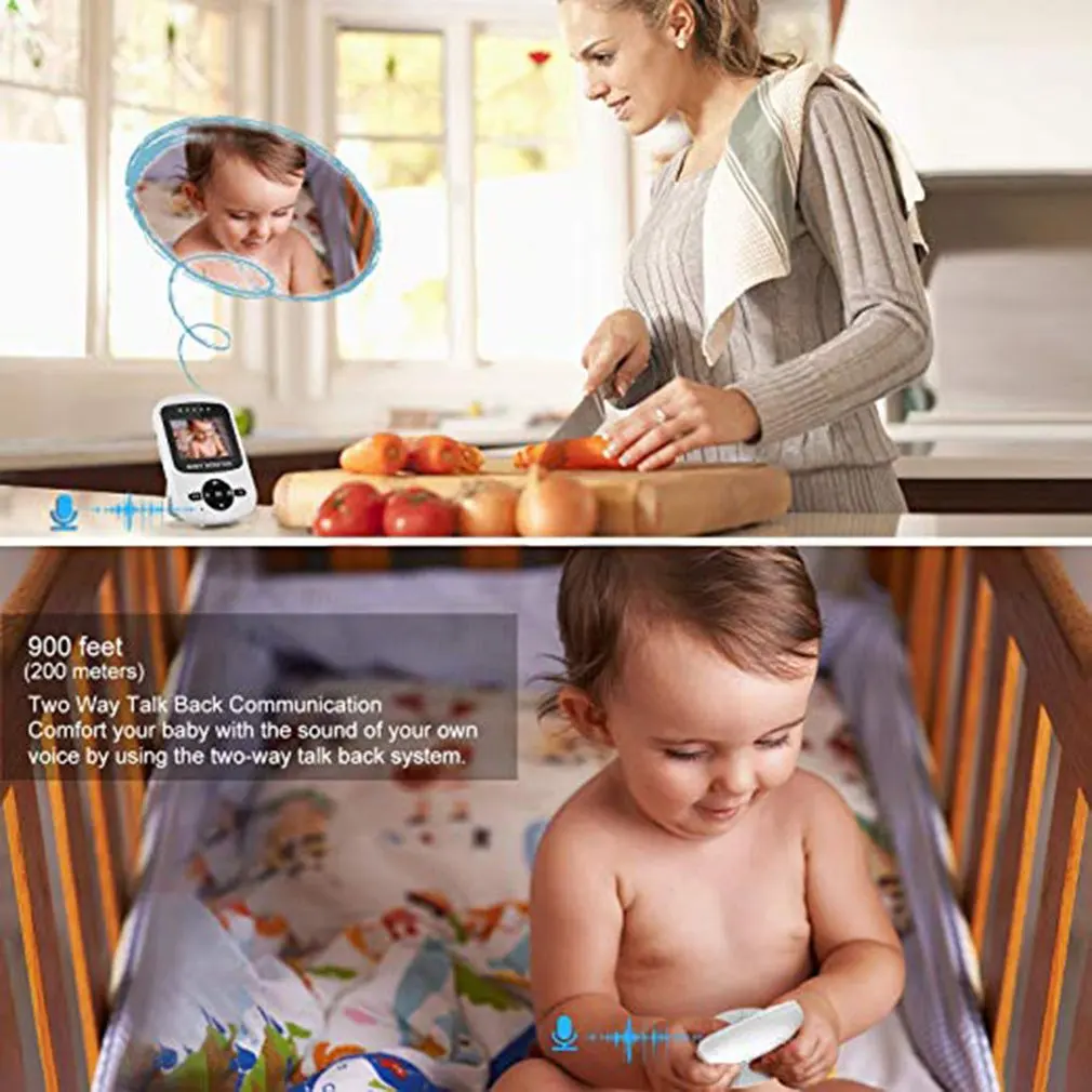 Видеоняня с камерой 1080P цифровой 2 4 ГГц беспроводной видео монитор датчиком