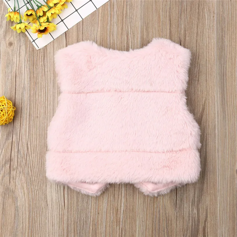 Жилет из искусственного меха для девочек осенне зимняя модная плотная теплая