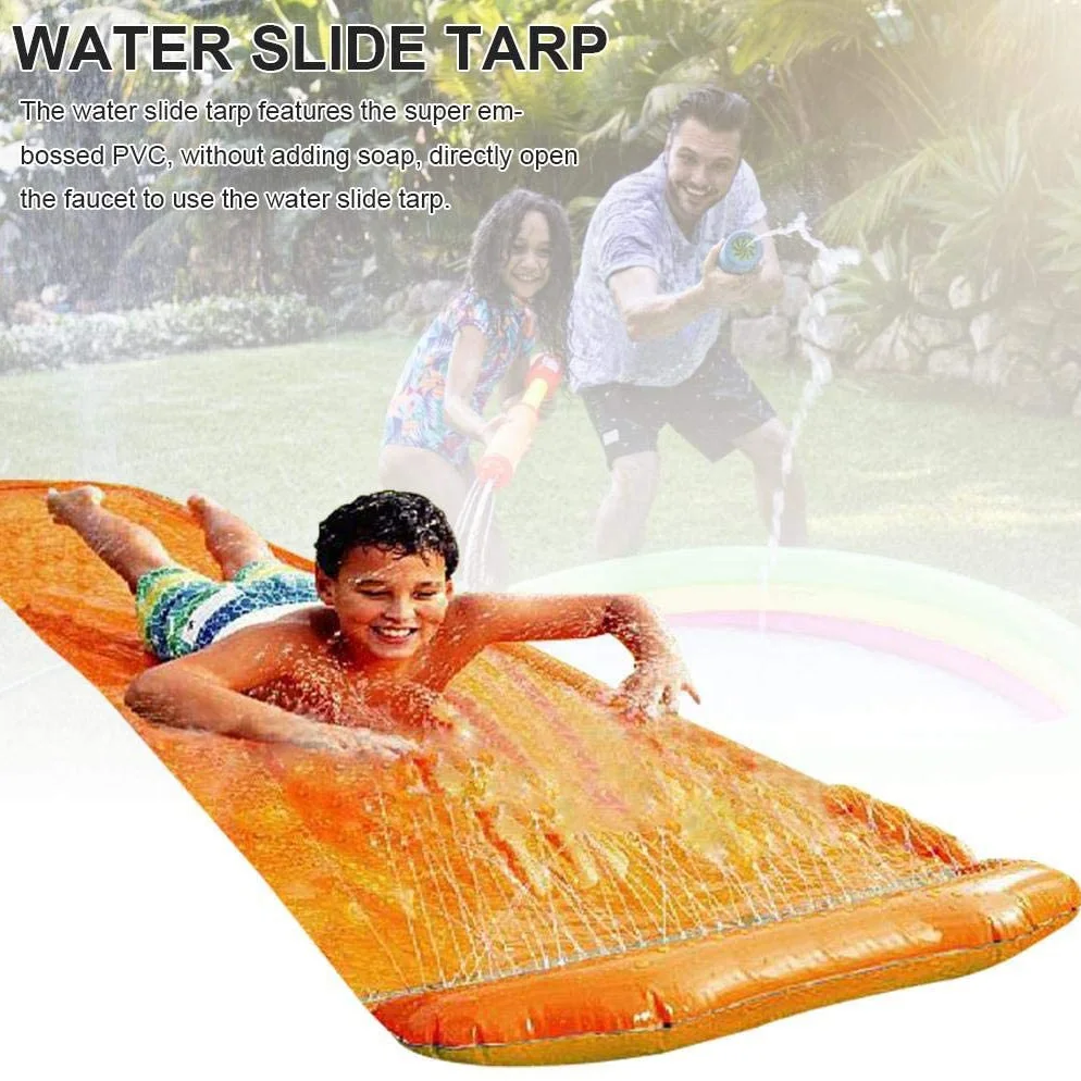 Одиночная водная горка гигантский задний двор коврик водный спрей игрушка для