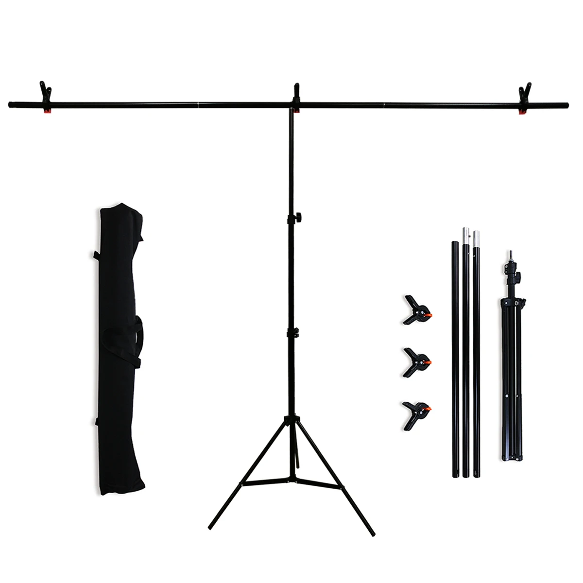 Photography background T-Shape Background Stand Backdrop Screen Support System Green Video Chroma Key With Carry Bag, For Studio enlarge