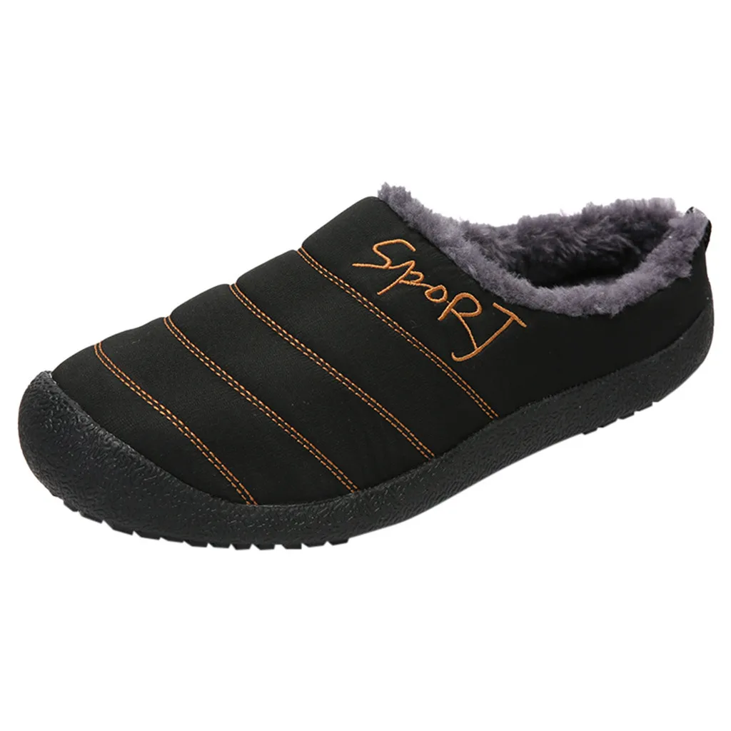 Зимние тапочки для пар большие размеры повседневная домашняя бархатная теплая