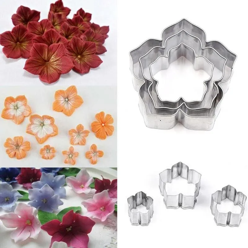 

Various Petal Shapes Cake Fondant Plunger Cutter Decorating Mold Baking Baking Kitchen Tool Sugar Mold P6B0