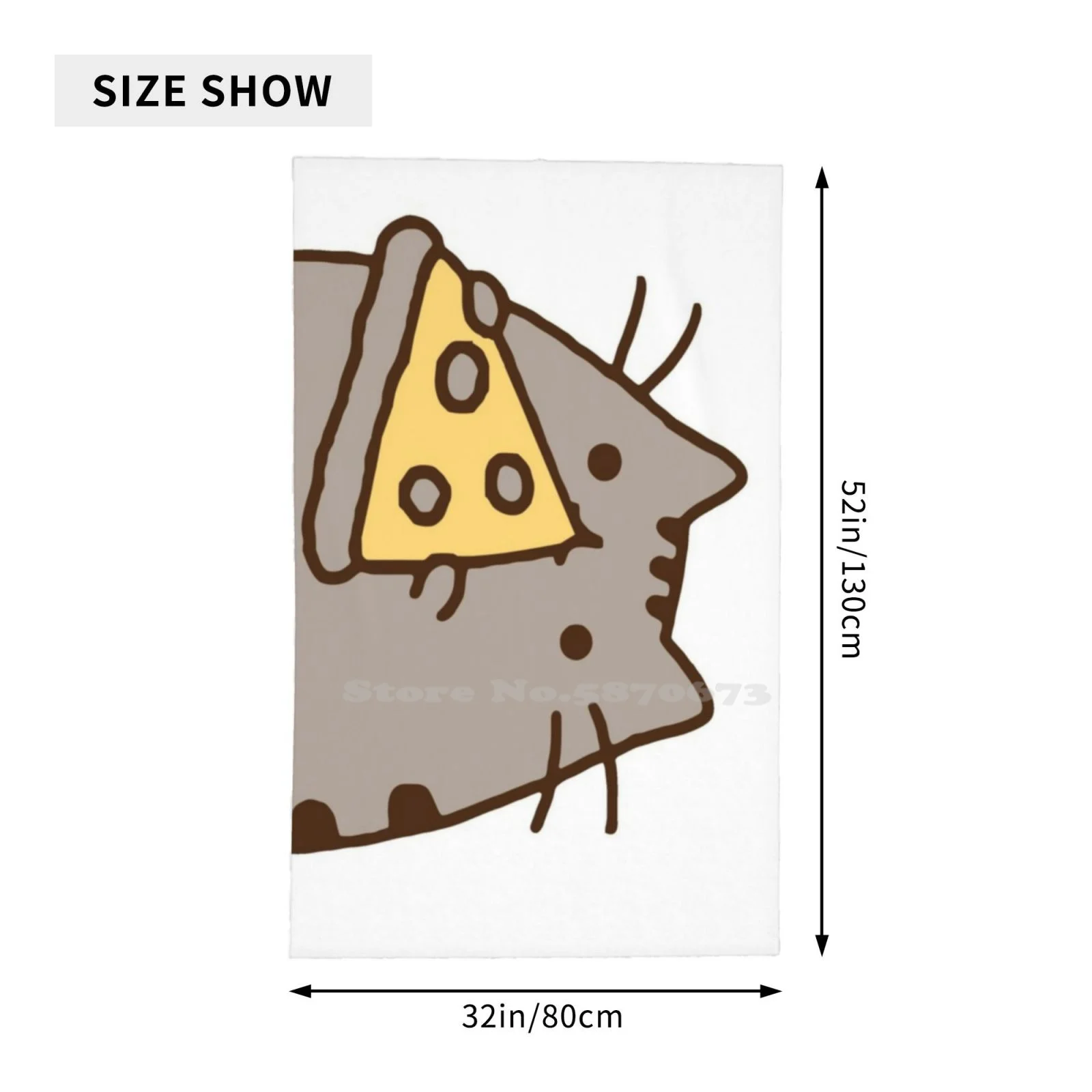 Модное мягкое банное полотенце с изображением кота пиццы милый классный мем для
