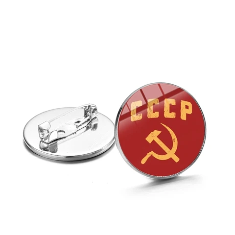 SONGDA символ СССР серповидная брошь с изображением молотка Красная звезда холодная война советские CCCP стеклянные фотографии значок булавки на лацканы ручной работы Классическая коллекция - Окраска металла: Style 2