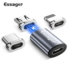 Essager Магнитный адаптер Micro USB для iPhone для Samsung Micro USB гнездо на Type C Штекер кабель магнитные преобразователи разъем